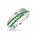 Brilio Silver Brilio Silver Sparkling gold-plated ring with clear zirconia RI059Y