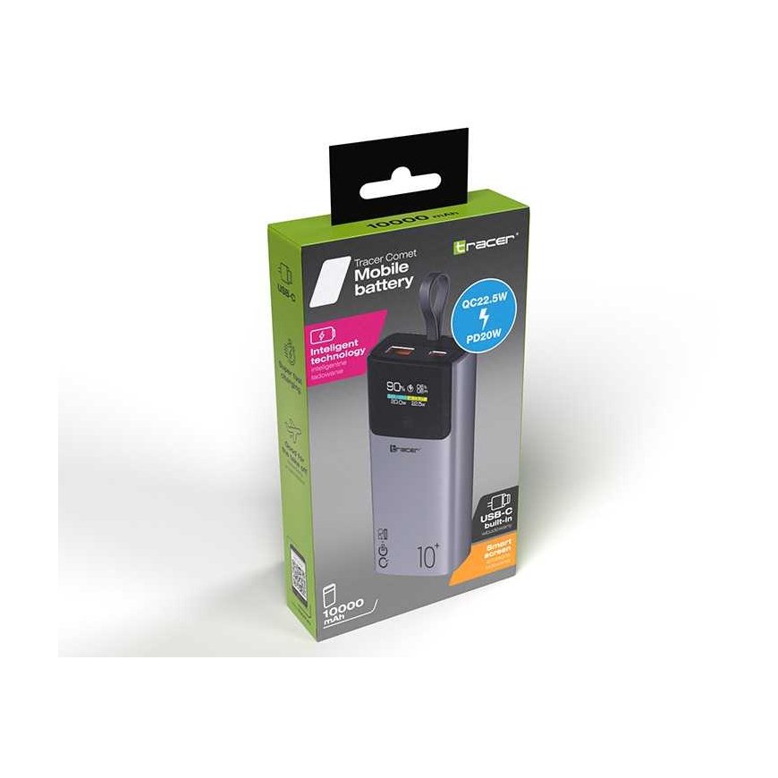 Tracer Comet 10000 мАч экран PD+QC – 2