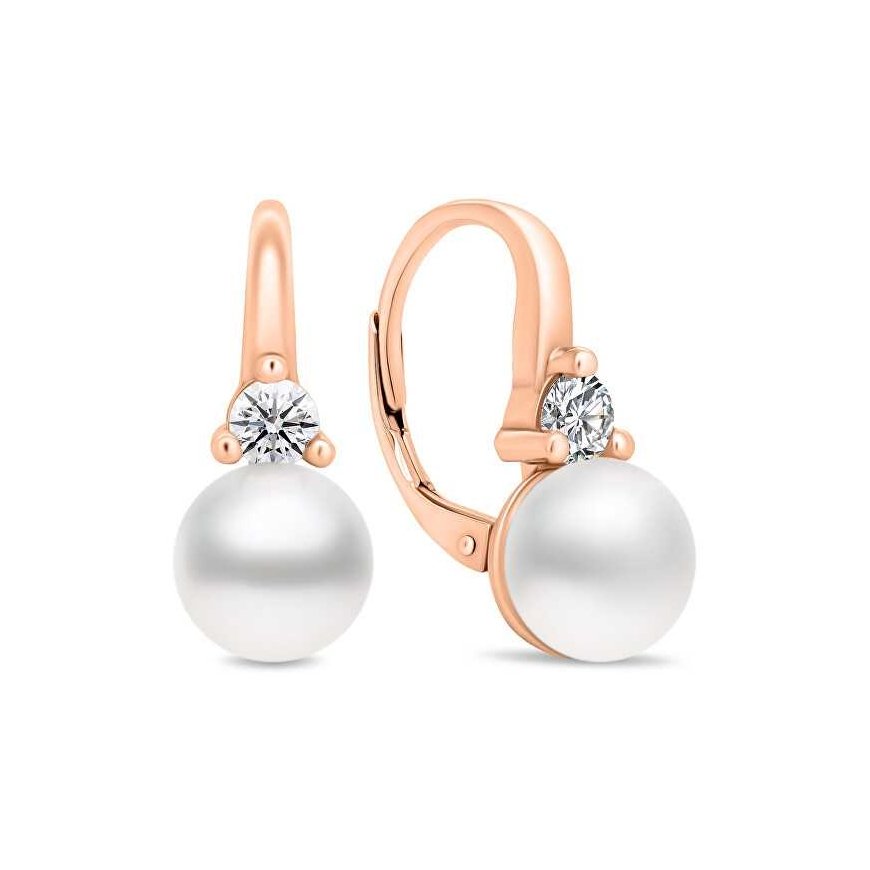 Brilio Silver Brilio Silver Unique bronze earrings with pearls and zircons EA364R