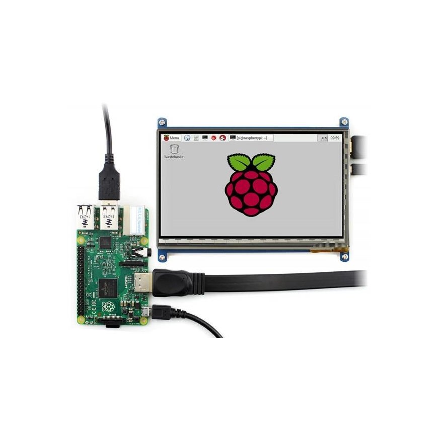 Waveshare Talpinis kosketusnäyttö Raspberry Pi mikro-ohjaimelle - LCD TFT 7 – 4