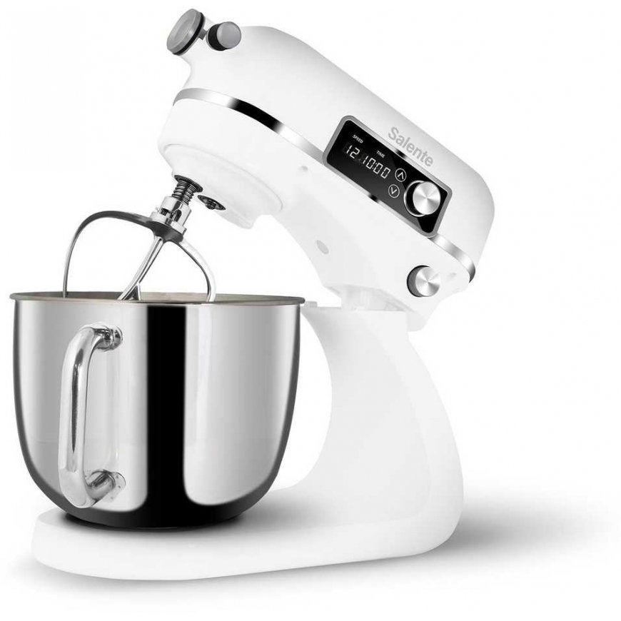 Evolveo Salente DigiChef+ kitchen mixer, 6-liter bowl, all-metal, meat grinder, digital display, white – 2