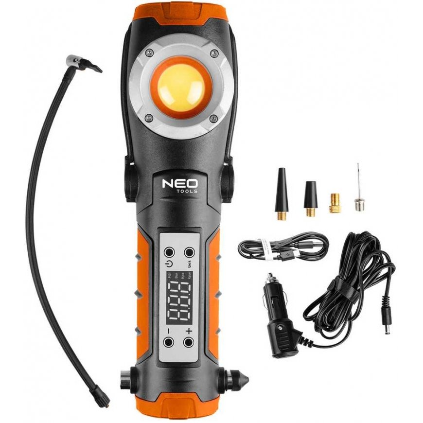 Neo Tools Akumuliatorinė lempa 800lm su kompresoriumi