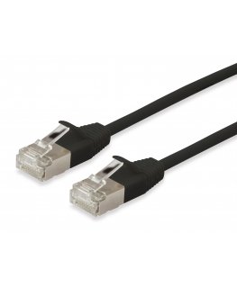 Equip 606125 tinklo kabelis Juoda 2 m Cat6a F/FTP (FFTP)