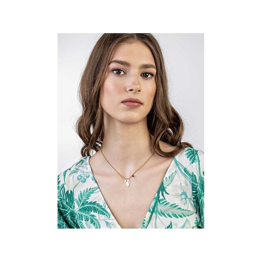 Emily Westwood Original gold-plated pendant Leaf Katherine EWN23043G – 4