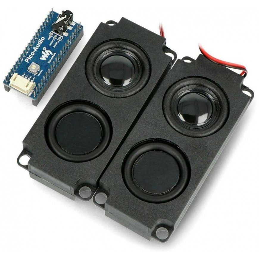 Audio expansion + 2x 5W speaker for Raspberry Pi Pico - Waveshare 20167