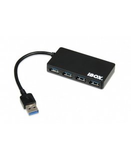 iBox IUH3F56 хаб-разветвитель USB 3.2 Gen 1 (3.1 Gen 1) Type-A 5000 Мбит/с Черный