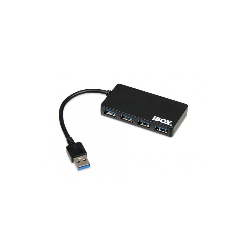 iBox IUH3F56 хаб-разветвитель USB 3.2 Gen 1 (3.1 Gen 1) Type-A 5000 Мбит/с Черный