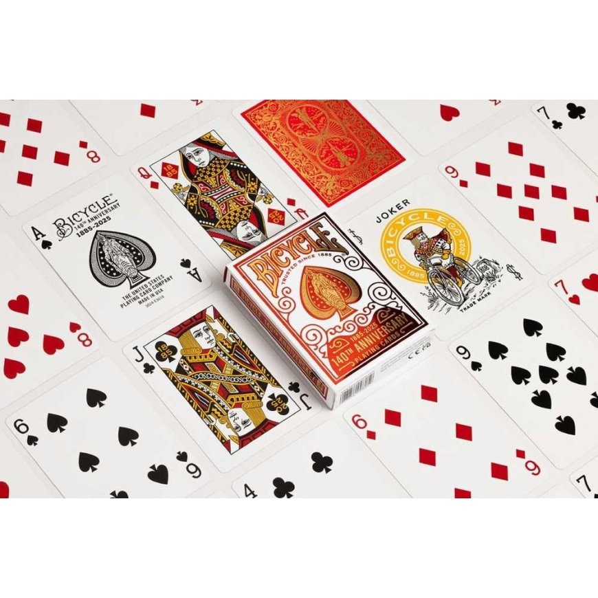 Playing Cards - Bicycle 140th Anniversary 52 Cards with Jokers Metalluxe Finish – 2