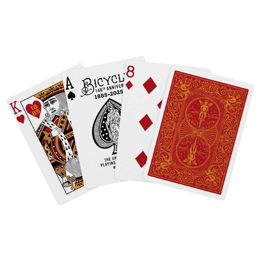 Playing Cards - Bicycle 140th Anniversary 52 Cards with Jokers Metalluxe Finish – 4