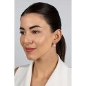 Brilio Silver Уникальные позолоченные серьги с жемчугом и цирконами EA941Y Brilio Silver Уникальные позолоченные серьги с жемчугом и цирконами EA941Y