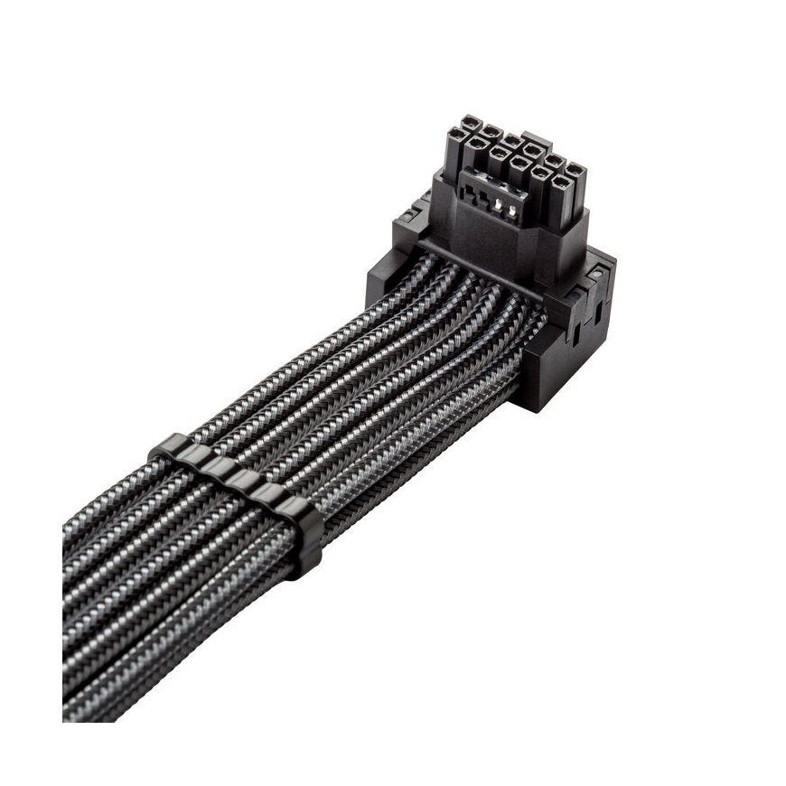 CableMod C-Series Pro Connection Cable - Variant A, 90°, 16-Pin to 2x 8-Pin PCIe, carbon – 2