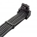 CableMod C-Series Pro Connection Cable - Variant A, 90°, 16-Pin to 2x 8-Pin PCIe, carbon CableMod C-Series Pro Connection Cable - Variant A, 90°, 16-Pin to 2x 8-Pin PCIe, carbon