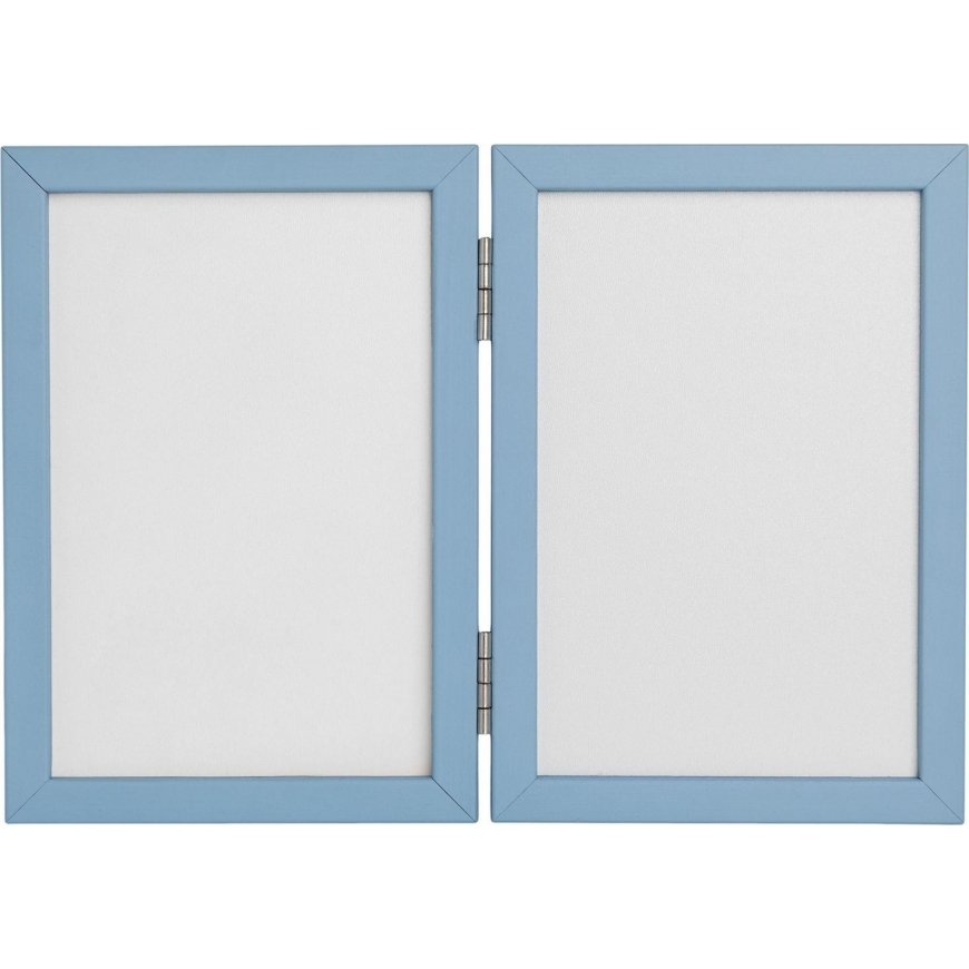 Photo frame Odcisk bobasa - double frame with clay - blue