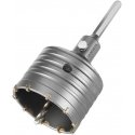 Graphite 80 mm Widia hole saw with HEX adapter and main drill Graphite 80 mm Widia hole saw with HEX adapter and main drill
