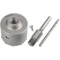 Grafito 80 mm Widia skylių pjūklas su HEX adapteriu ir pagrindiniu grąžtu Grafito 80 mm Widia skylių pjūklas su HEX adapteriu ir pagrindiniu grąžtu