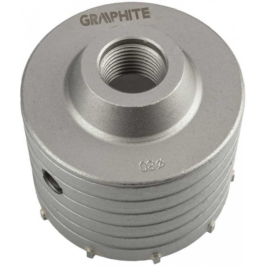 Grafiitti 80 mm Widia-reikäporauslaikka HEX-adapterilla ja pääporalla – 3