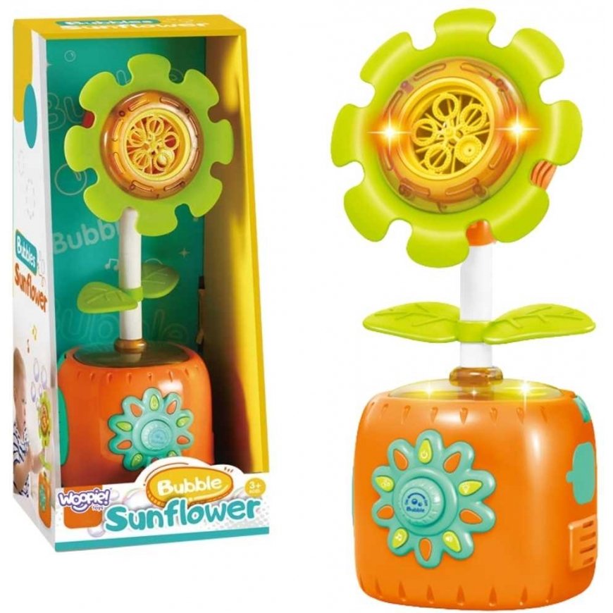 WOOPIE interactive sunflower bubble machine