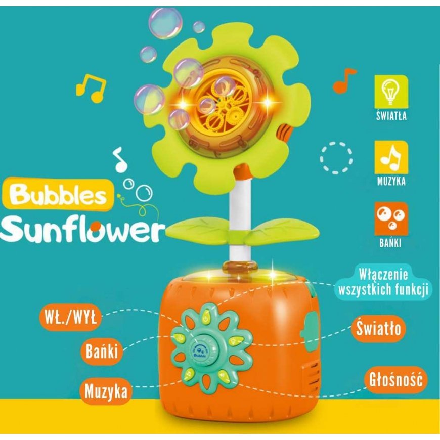 WOOPIE interactive sunflower bubble machine – 3