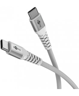 Goobay KAB USB-C (ST-ST) 2m Verbindungskabel Textilmantel White USB кабель USB 2.0 USB C