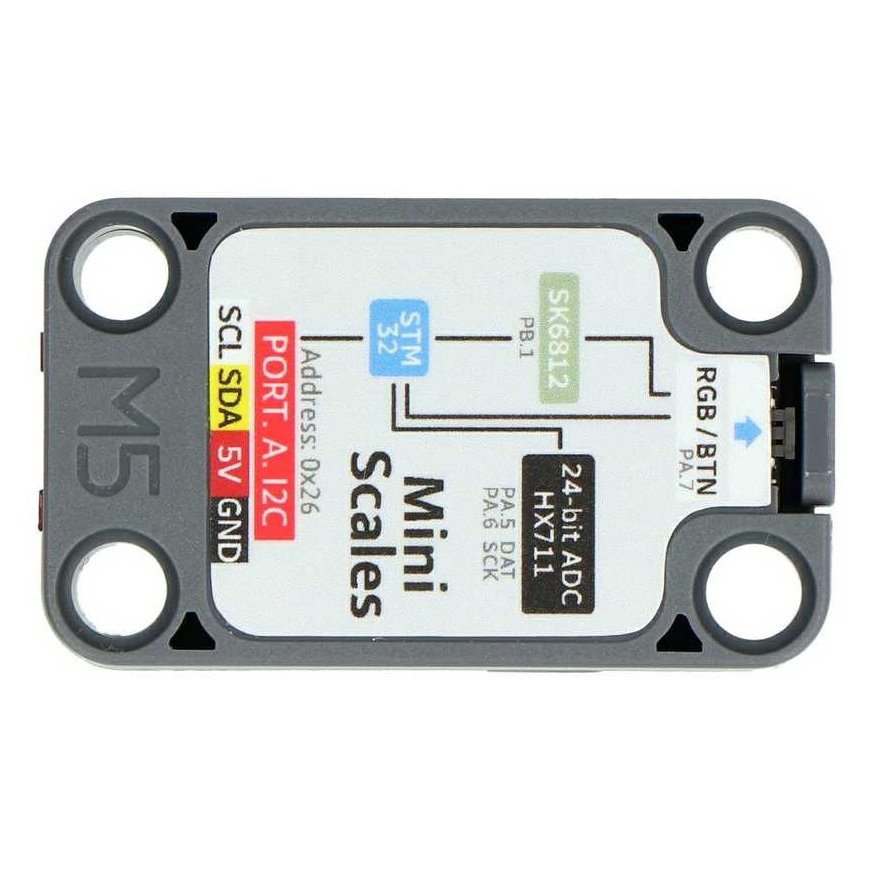 Mini kaalud - rõhutsensor kuni 5kg - HX711 - Seadmestiku laiendmodul - M5Stack U177 – 3