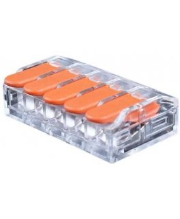 Hismart Universali užspaudžiama laidų jungtis, 5x 0.5-6.0mm², 40A, 450V, 20vnt.