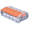 Hismart Universali užspaudžiama laidų jungtis, 5x 0.5-6.0mm², 40A, 450V, 20tk.