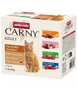 ANIMONDA Carny Adult Mix - šlapias kačių ėdalas - 8 x 85 g