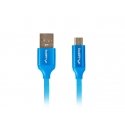Lanberg CA-USBM-20CU-0018-BL USB-kaabel USB 2.0 1,8 m Micro-USB A USB A Sinine