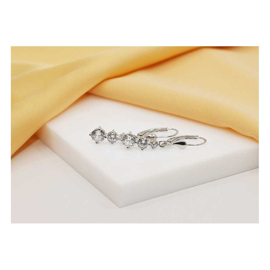 Brilio Silver Matching silver earrings with zircons EA656WBC – 5