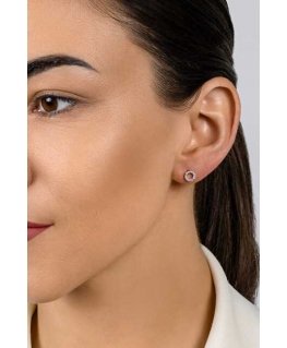 Brilio Silver Stylish silver hoop earrings EA102WBC