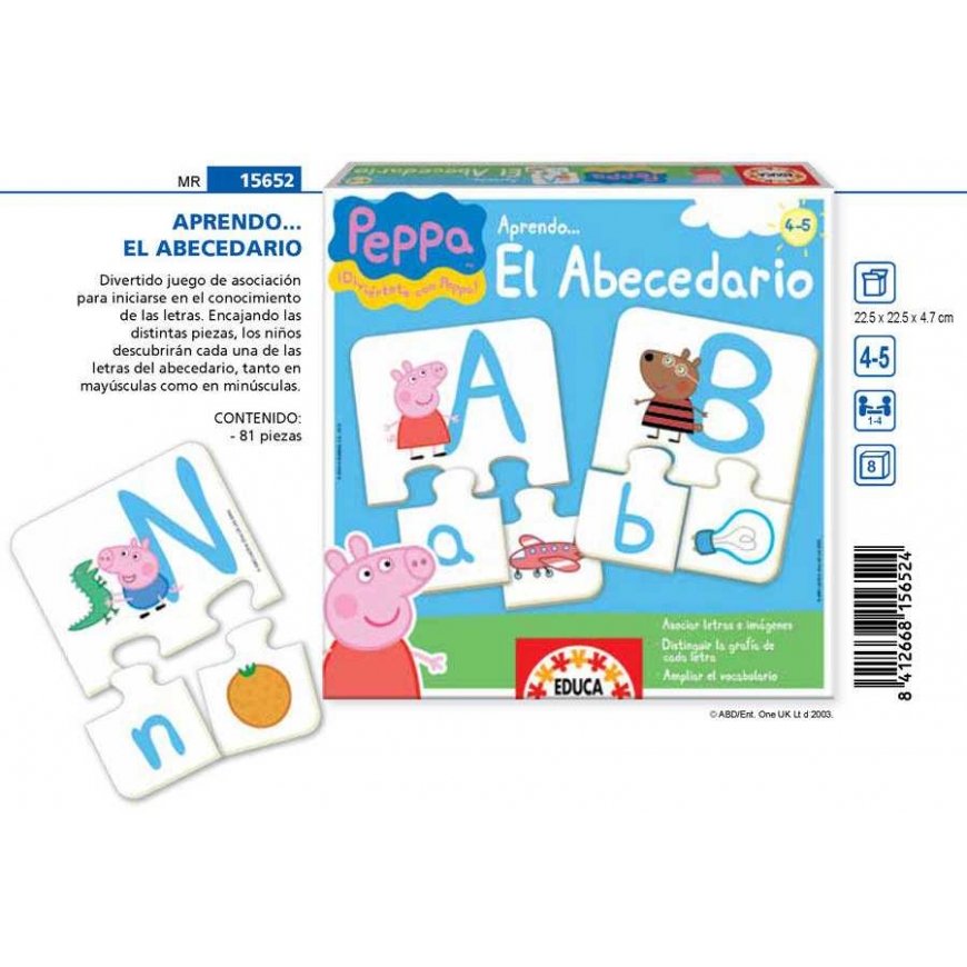 Haridusmäng El Abecedario Peppa Pig Educa 15652 (ES) – 2
