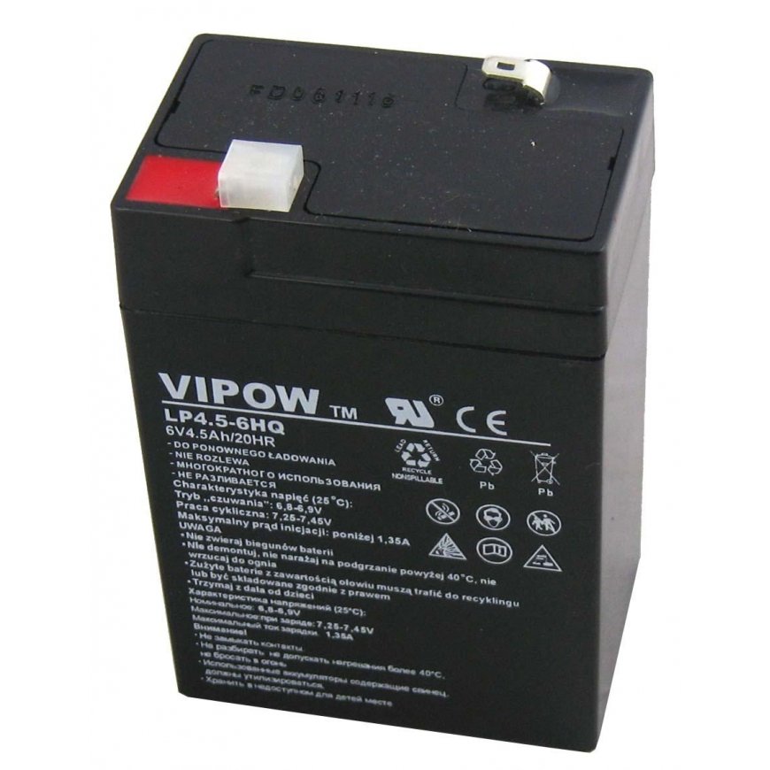 Švino akumuliatorius 6V 4.5Ah HQ Vipow – 2