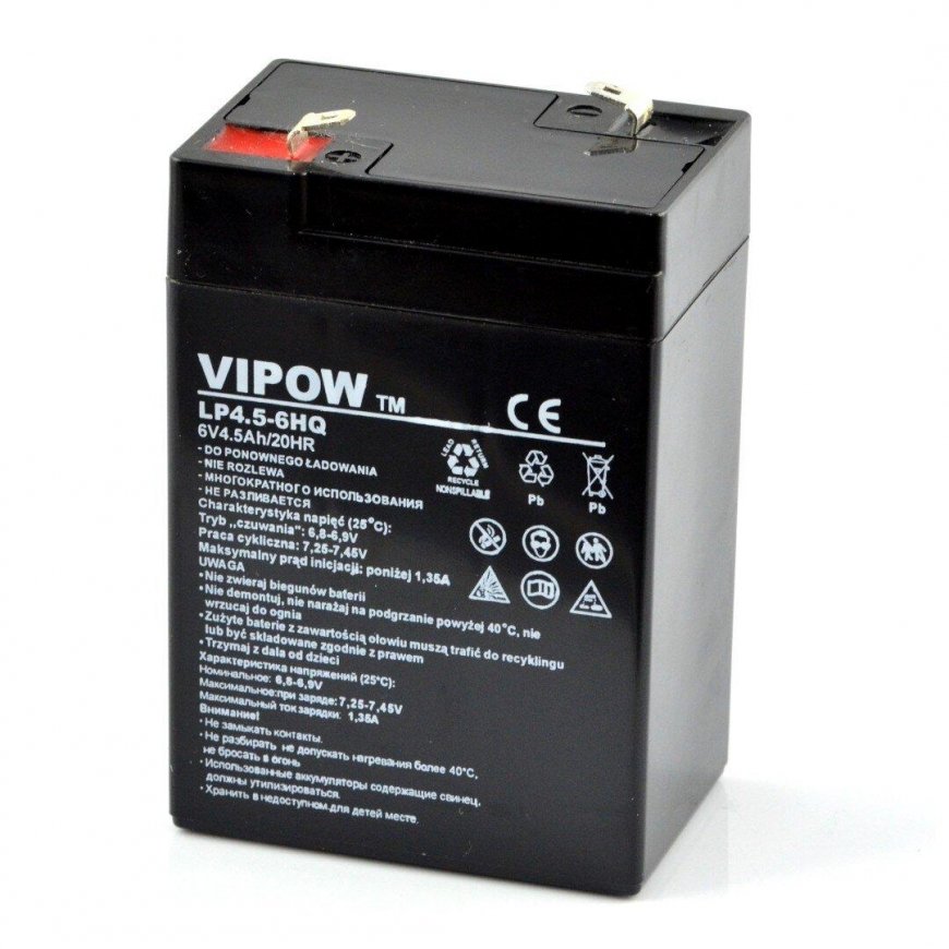 Švino akumuliatorius 6V 4.5Ah HQ Vipow – 4