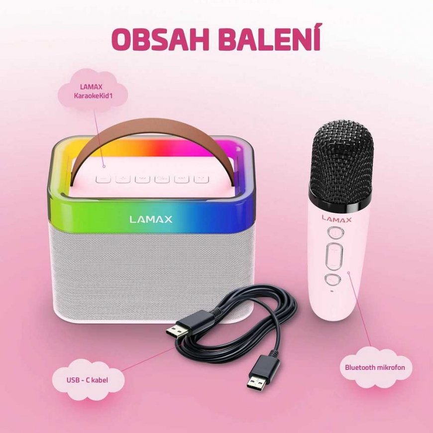LAMAX KaraokeKid1 Rožinė – 4