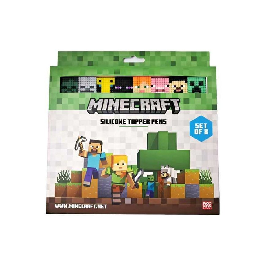Puckator Minecraft Set 8 Topper Fine Point -kynät
