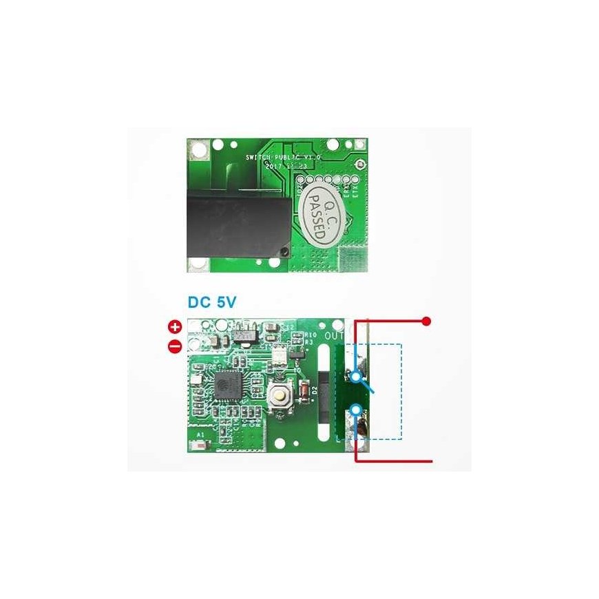 Gudrā Mājas Relē - SONOFF RE5V1C 5V Wi-Fi Relē 10A 2.4GHz – 2