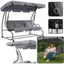 Lean four-seat swing with a canopy, gray Lean four-seat swing with a canopy, gray
