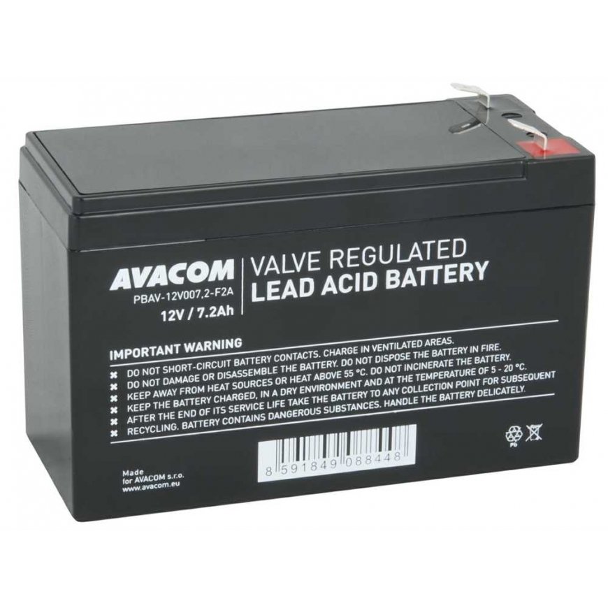 AVACOM BATTERY 12V 7.2AH F2 (PBAV-12V007.2-F2A) – 2
