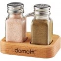 Temis silver DOMOTTI square spice set with napkin holder Temis silver DOMOTTI square spice set with napkin holder
