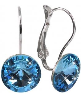 Levien Elegant Rivoli Aquamarine earrings