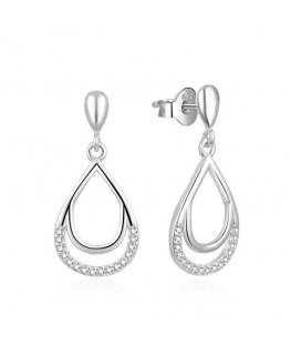 Moiss Beautiful silver dangling earrings E0003087