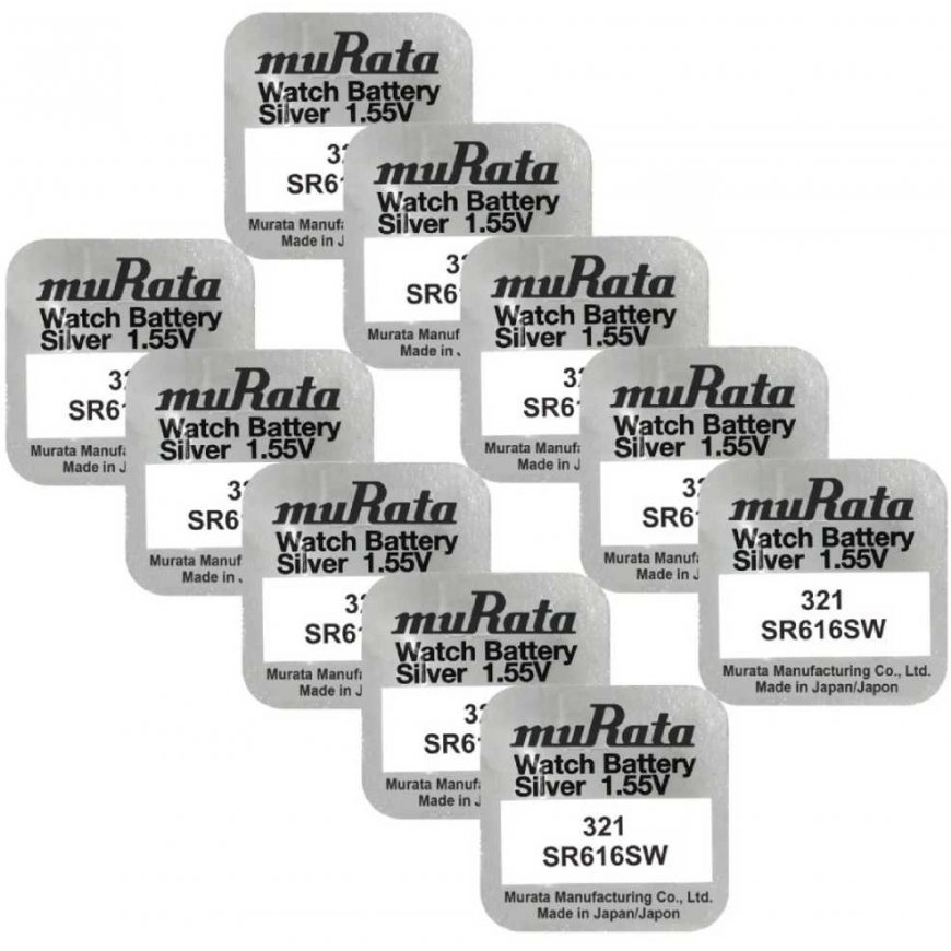 Baterija - Murata 321 SR616SW 1.55V Hõbeoksiid 10 tk.
