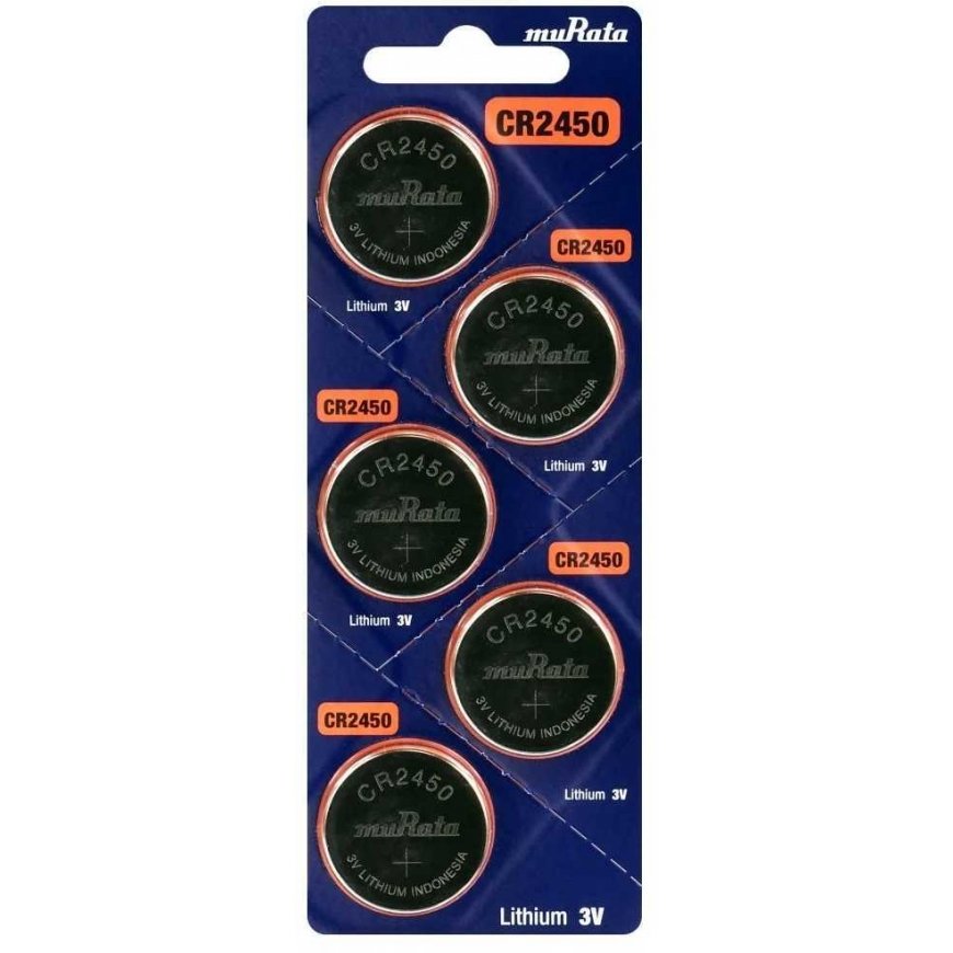 Baterija - Murata CR2450 3V Ličio Monetinė Elementas 24.5mm x 5.0mm 5 vnt.