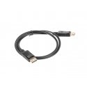 Lanberg CA-DPDP-10CC-0010-BK DisplayPort kabelis 1 m Melns Lanberg CA-DPDP-10CC-0010-BK DisplayPort kabelis 1 m Melns