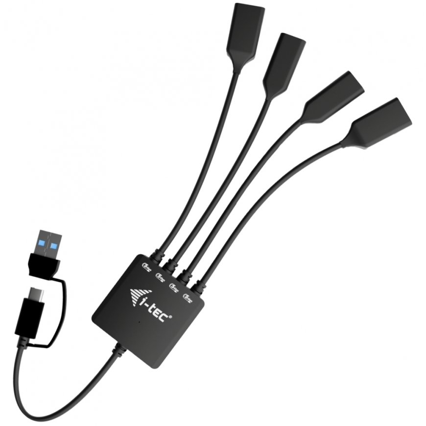 i-tec USB-C/USB-A Cable HUB 4 port (2x USB-C, 2x USB-A) USB 3.2 Gen 1 (3.1 Gen 1) Type-A + Type-C 50