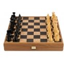 Cork chess board 40cm with modern style pieces by Manopoulos (black) Cork chess board 40cm with modern style pieces by Manopoulos (black)
