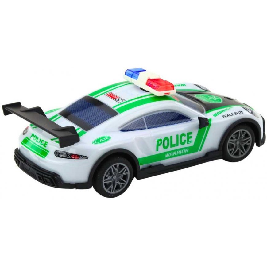 Lean Toys Etäohjattava poliisiauto LED-valoilla 1:22 – 4