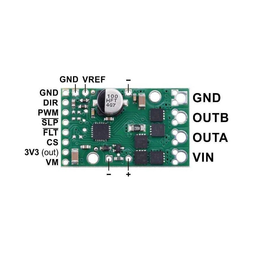 G2 Korkea Teho 18v17, yhden kanavan moottorin ohjain 30V/13A, Pololu 2991 – 4