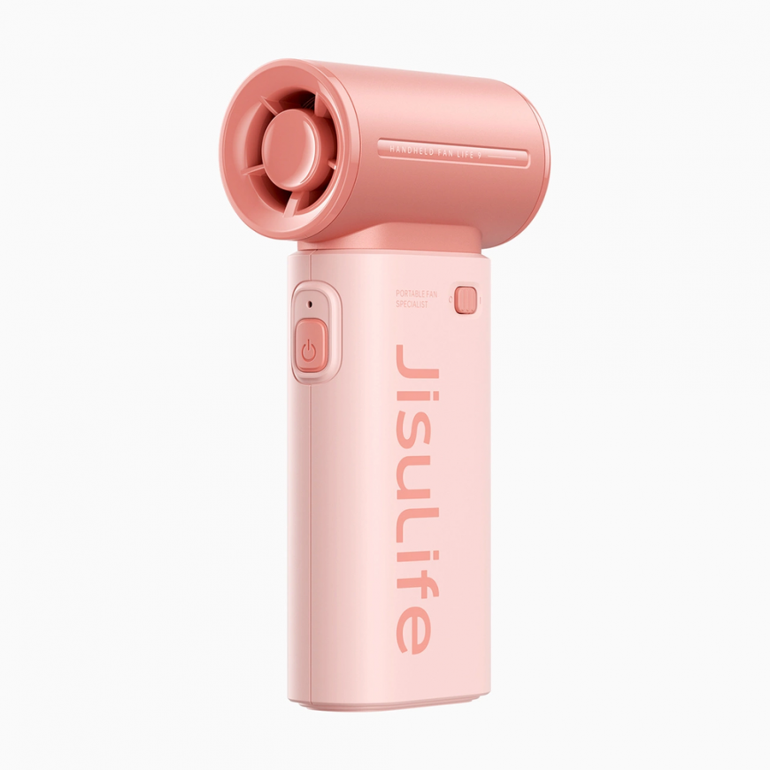 Jisulife rokas ventilators Life9 3600mAh portatīvais USB ventilators - Rozā