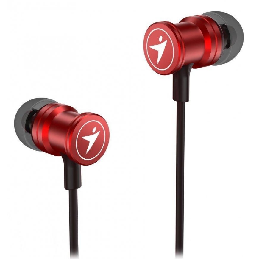Genius HS-M316, austiņas ar mikrofonu, vadu, sarkanas, 2.0, Ievietojamas ausīs (ausīs ievietojamas tips) austiņas, 3.5 mm jack
